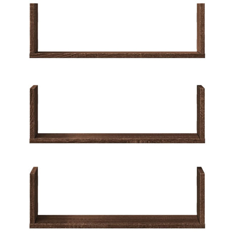 Wall Shelves 3 Pcs Engineered Wood