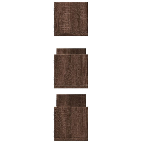 Wall Shelves 3 Pcs Engineered Wood