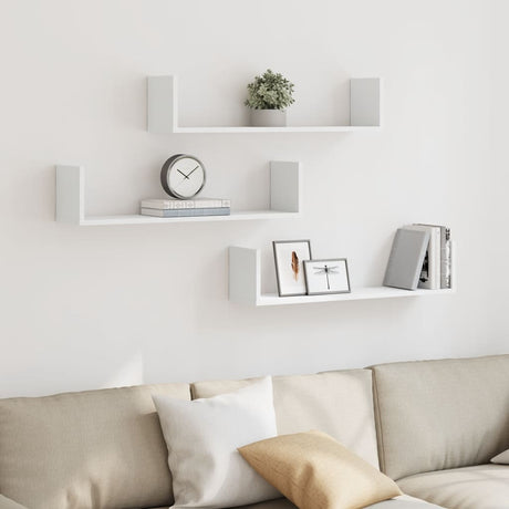 Wall Shelves 3 Pcs Engineered Wood