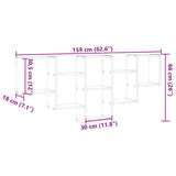 Wall Shelf 159X18X66 Cm Engineered Wood