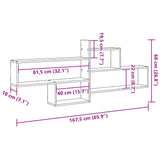 Wall Shelf 167.5X18X68 Cm Engineered Wood