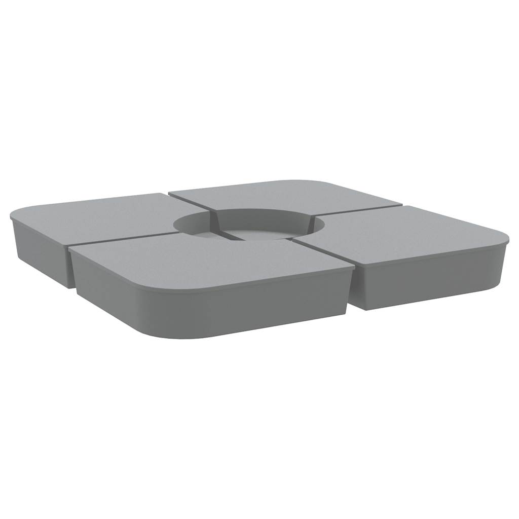 4 Piece Parasol Base Set For Cross Stand Parasol 100 Kg Pp