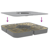 4 Piece Parasol Base Set For Cross Stand Parasol 100 Kg Pp