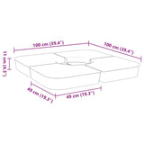 4 Piece Parasol Base Set For Cross Stand Parasol 100 Kg Pp