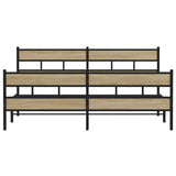 Metal Bed Frame without Mattress Sonoma Oak 183x213 cm