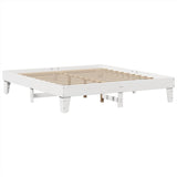 Bed Frame without Mattress White 200x200 cm Solid Wood Pine