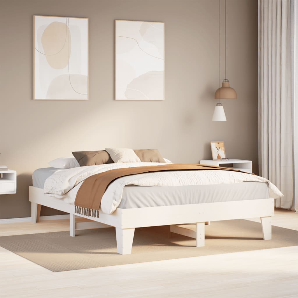 Bed Frame Without Mattress Small Double Solid Wood Pine