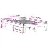 Bed Frame Without Mattress Small Double Solid Wood Pine