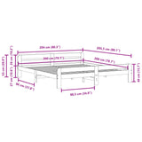 Bed Frame Without Mattress Solid Wood Pine
