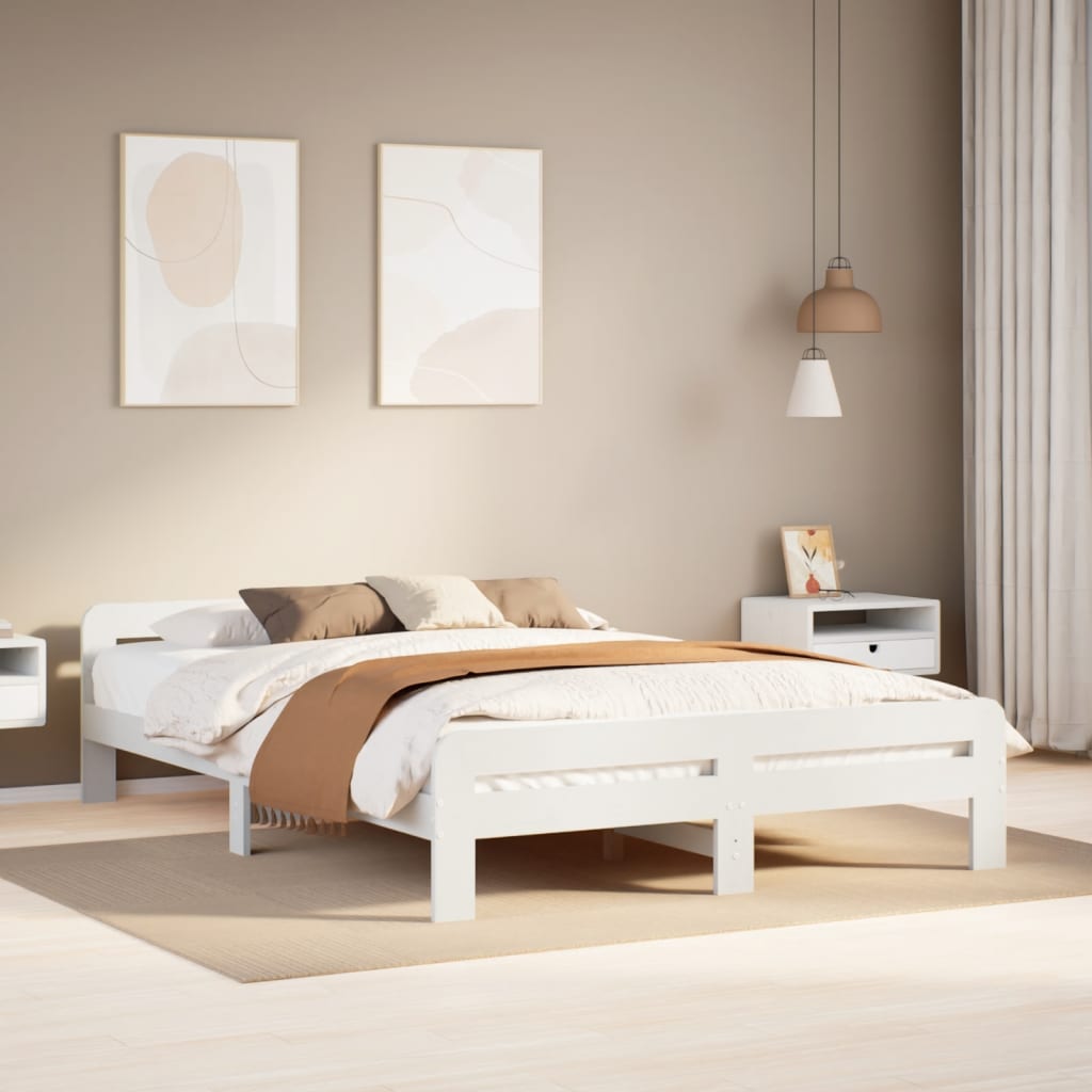 Bed Frame Without Mattress Solid Wood Pine