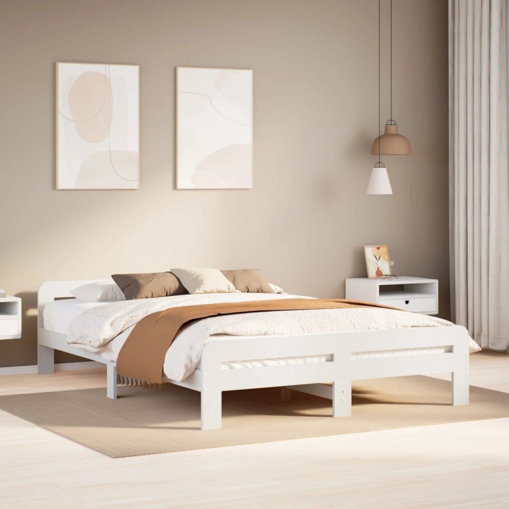 Bed Frame Without Mattress Solid Wood Pine