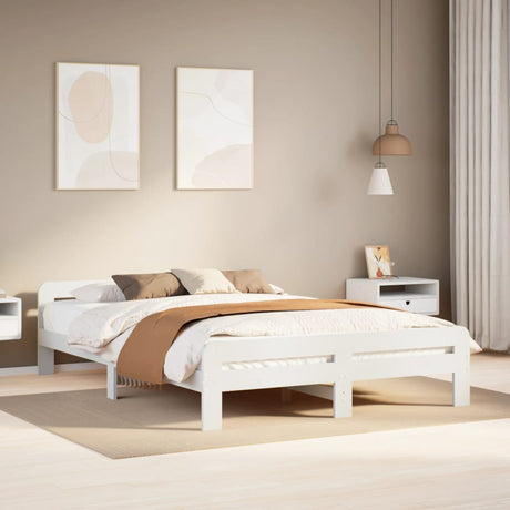 Bed Frame Without Mattress Solid Wood Pine