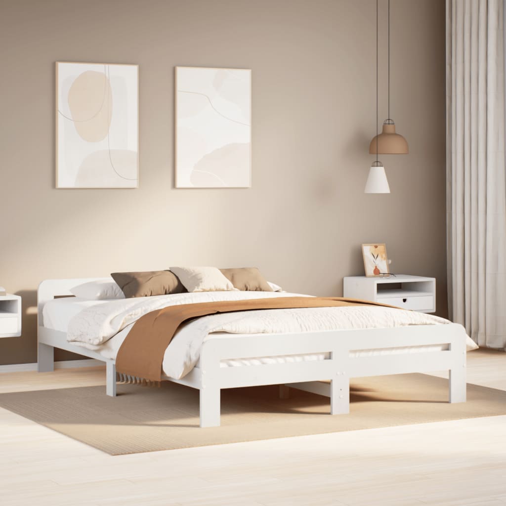 Bed Frame Without Mattress Solid Wood Pine