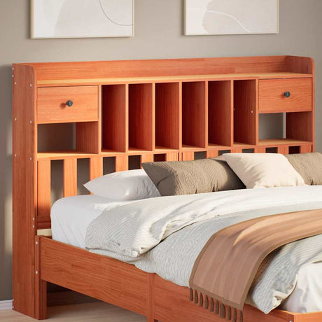 Headboard With Storage Solid Wood Pine