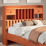 Headboard With Storage Solid Wood Pine
