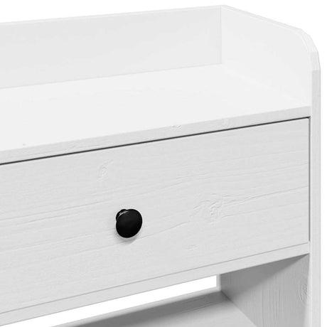 Headboard With Storage Solid Wood Pine