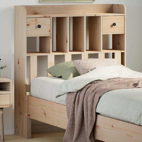 Headboard With Storage Solid Wood Pine