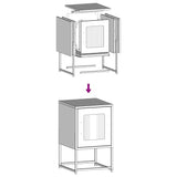 Bedside Cabinet 36X39X60.5 Cm Cold-Rolled Steel