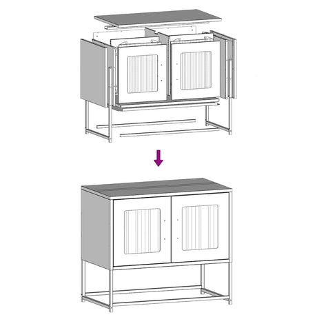 Tv Cabinet 68X39X60.5 Cm Cold-Rolled Steel