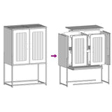 Highboard 68X39X107 Cm Steel