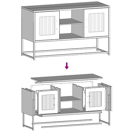 Tv Cabinet 100.5X39X60.5 Cm Steel