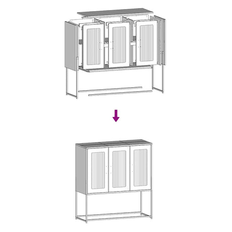 Sideboard 100.5X39X107 Cm Cold-Rolled Steel