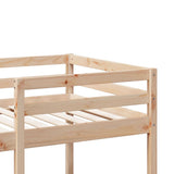 Loft Bed Frame without Mattress 80x200cm Solid Wood Pine