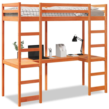 Loft Bed Frame Without Mattress Small Single Solid Wood Pine