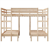 Triple Bunk Bed Frame Solid Wood Pine