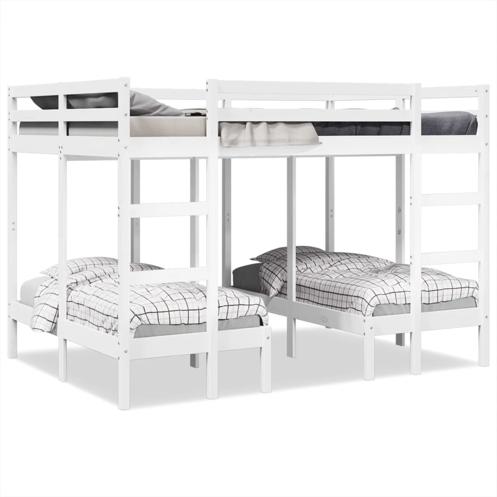 Triple Bunk Bed Frame Solid Wood Pine
