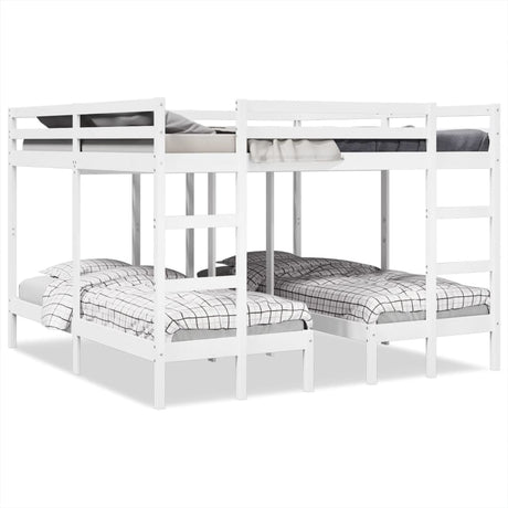 Triple Bunk Bed Frame Solid Wood Pine