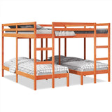 Triple Bunk Bed Frame Solid Wood Pine