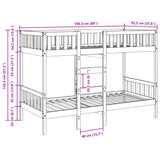 Bunk Bed 90x190 cm Solid Wood Pine