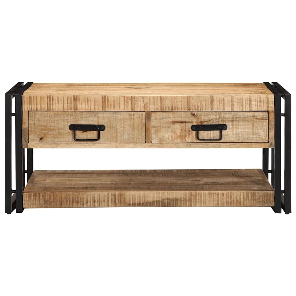 Coffee Table 90X50X38 Cm Solid Rough Wood Mango