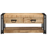 Coffee Table 90X50X38 Cm Solid Rough Wood Mango