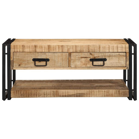 Coffee Table 90X50X38 Cm Solid Rough Wood Mango