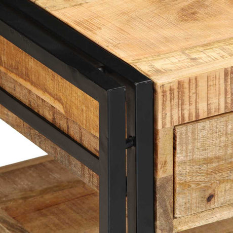 Coffee Table 90X50X38 Cm Solid Rough Wood Mango