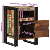 Bedside Cabinet 40X40X59 Cm Solid Wood Reclaimed