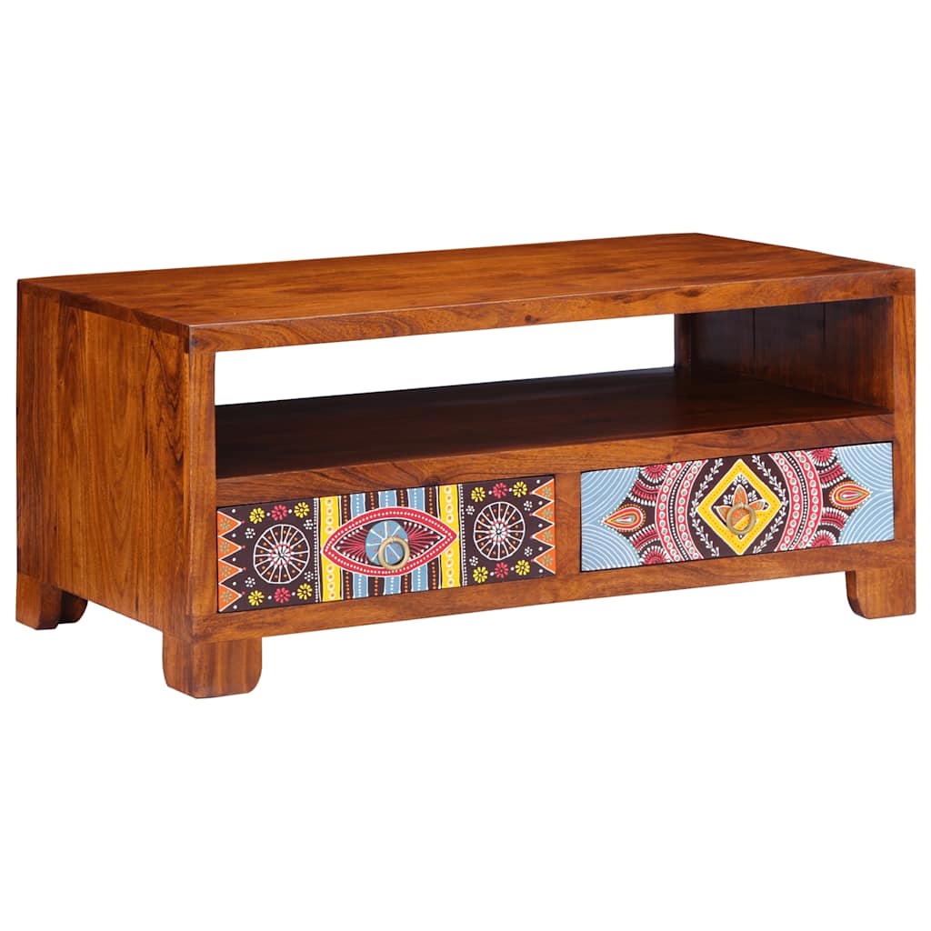 Coffee Table 90X50X40 Cm Solid Wood Acacia