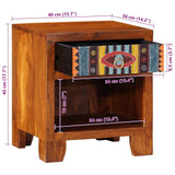 Bedside Cabinet Solid Wood Acacia