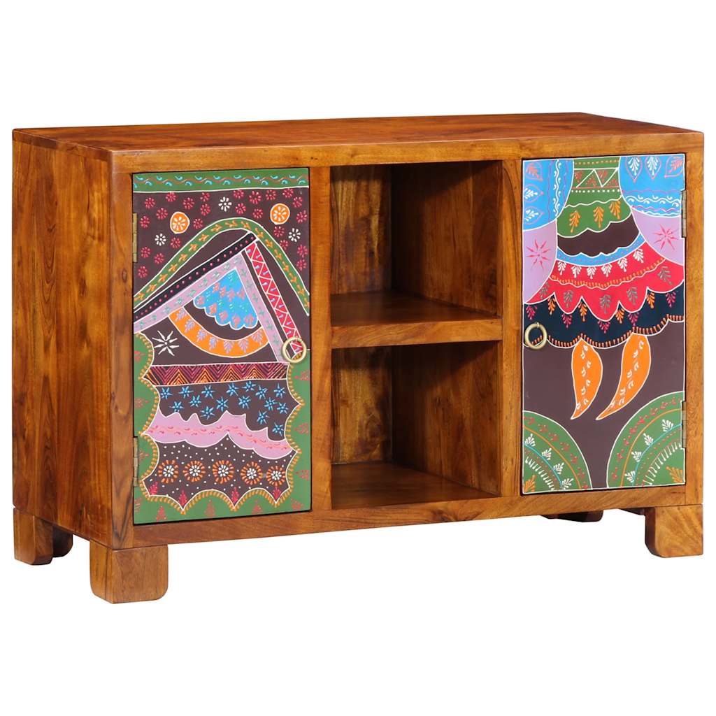 Sideboard Multicolour 90X35X60 Solid Wood Acacia
