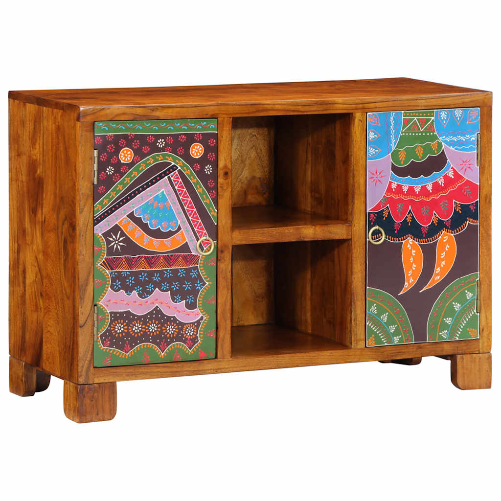 Sideboard Multicolour 90X35X60 Solid Wood Acacia