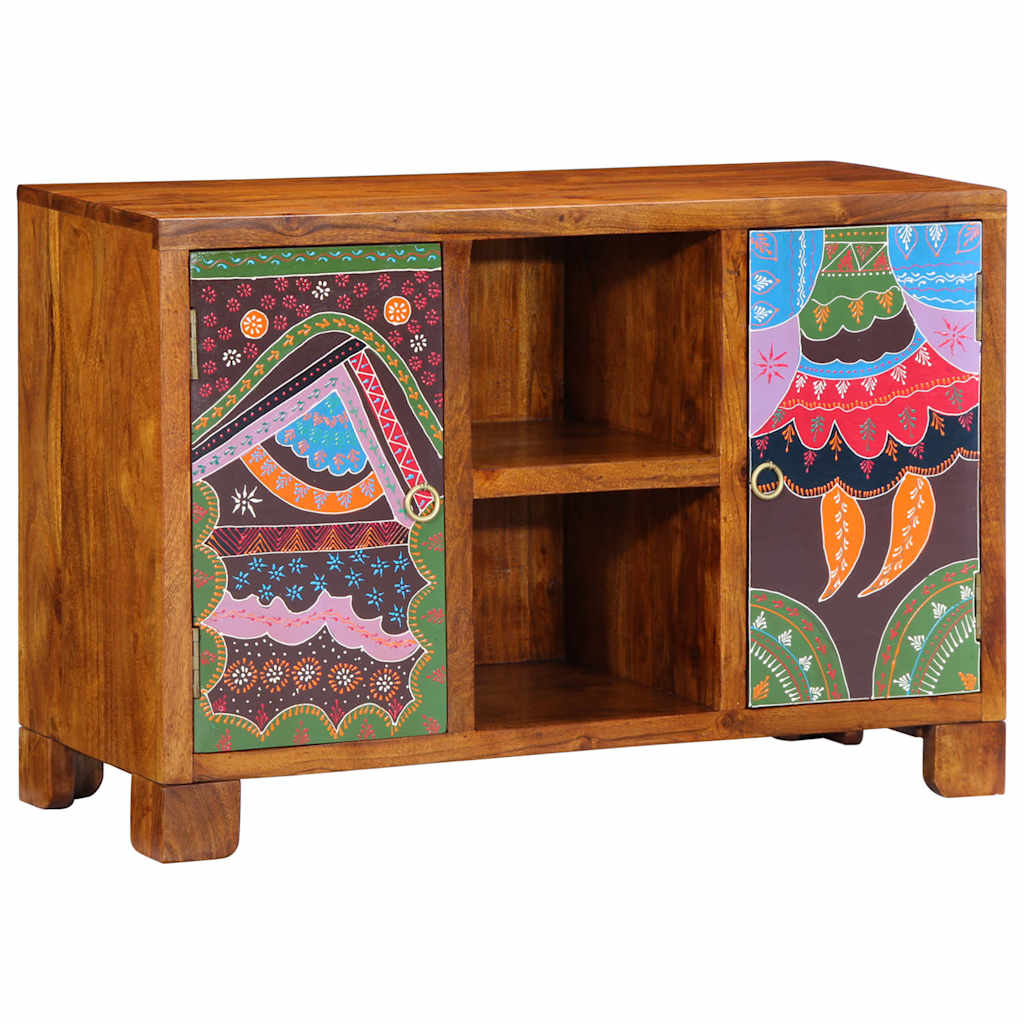 Sideboard Multicolour 90X35X60 Solid Wood Acacia