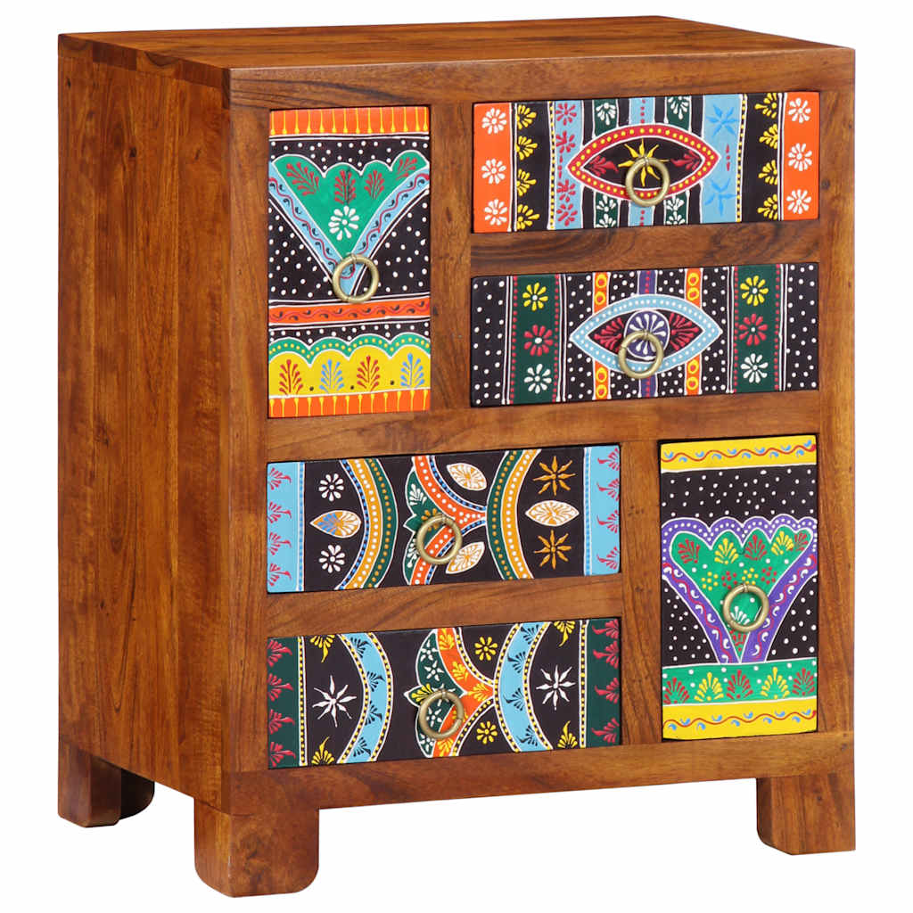 Sideboard Multicolour 50X35X60 Solid Wood Acacia
