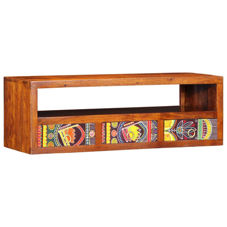 Wall-Mounted Tv Cabinet Multicolour 90X30X30 Solid Wood Acacia