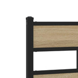 Metal Bed Frame without Mattress Sonoma Oak 200x200 cm