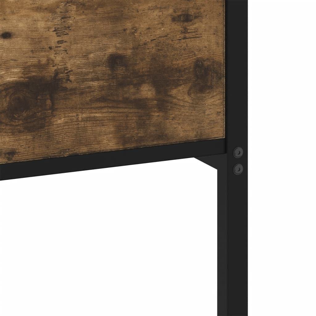 Bed Frame without Mattress Smoked Oak 107x203 cm Engineered Wood