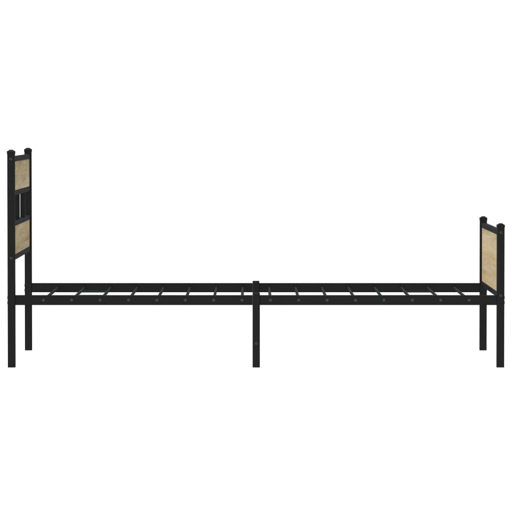 Bed Frame without Mattress Sonoma Oak 107x203 cm Engineered Wood