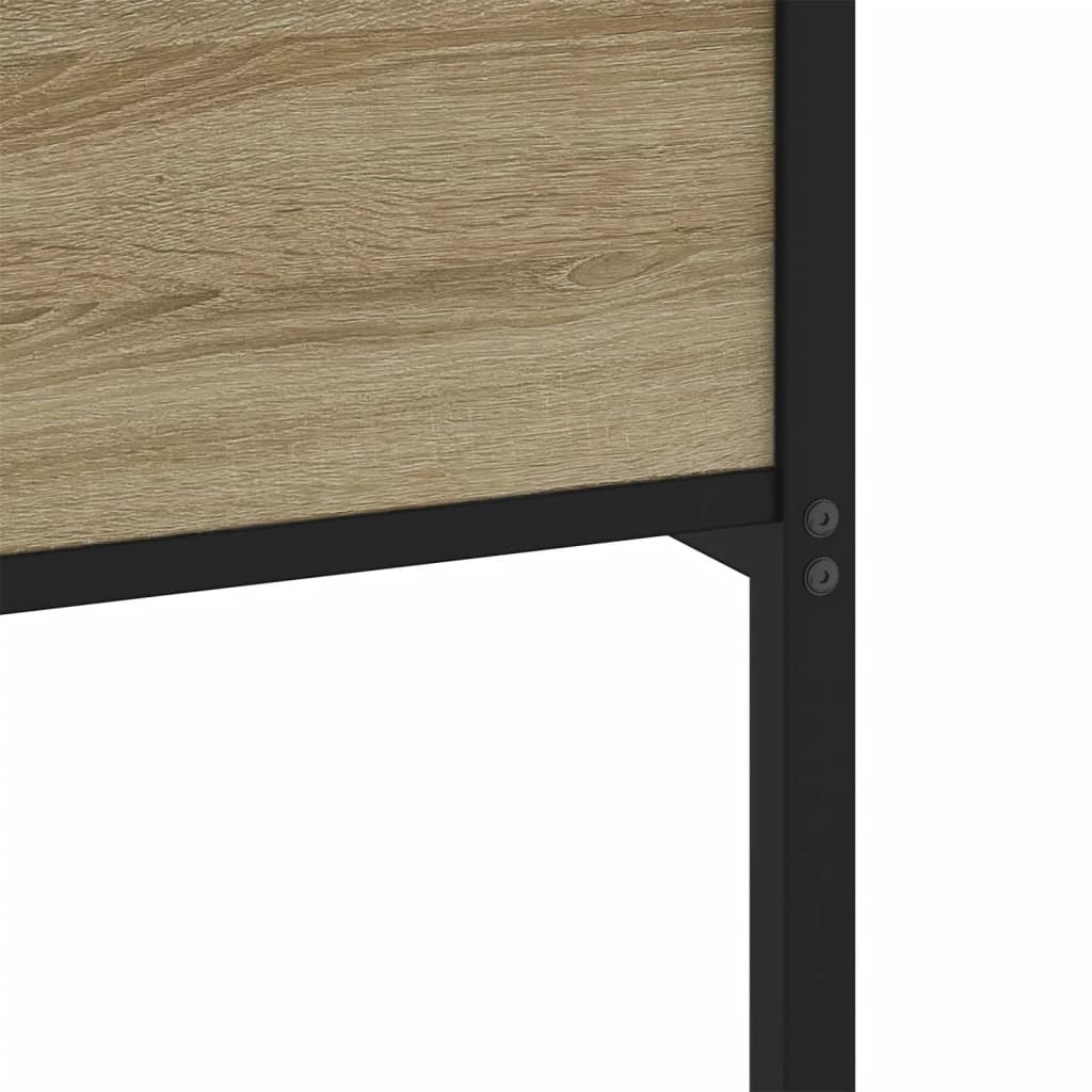 Bed Frame without Mattress Sonoma Oak 107x203 cm Engineered Wood