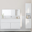 3 Piece Bathroom Furniture Set Engineered Wood